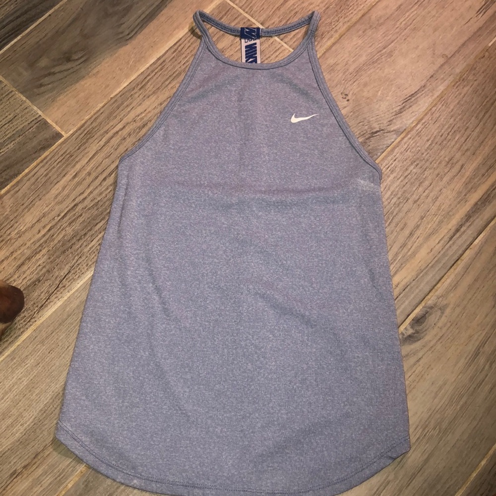 Like new blue and white nike tank